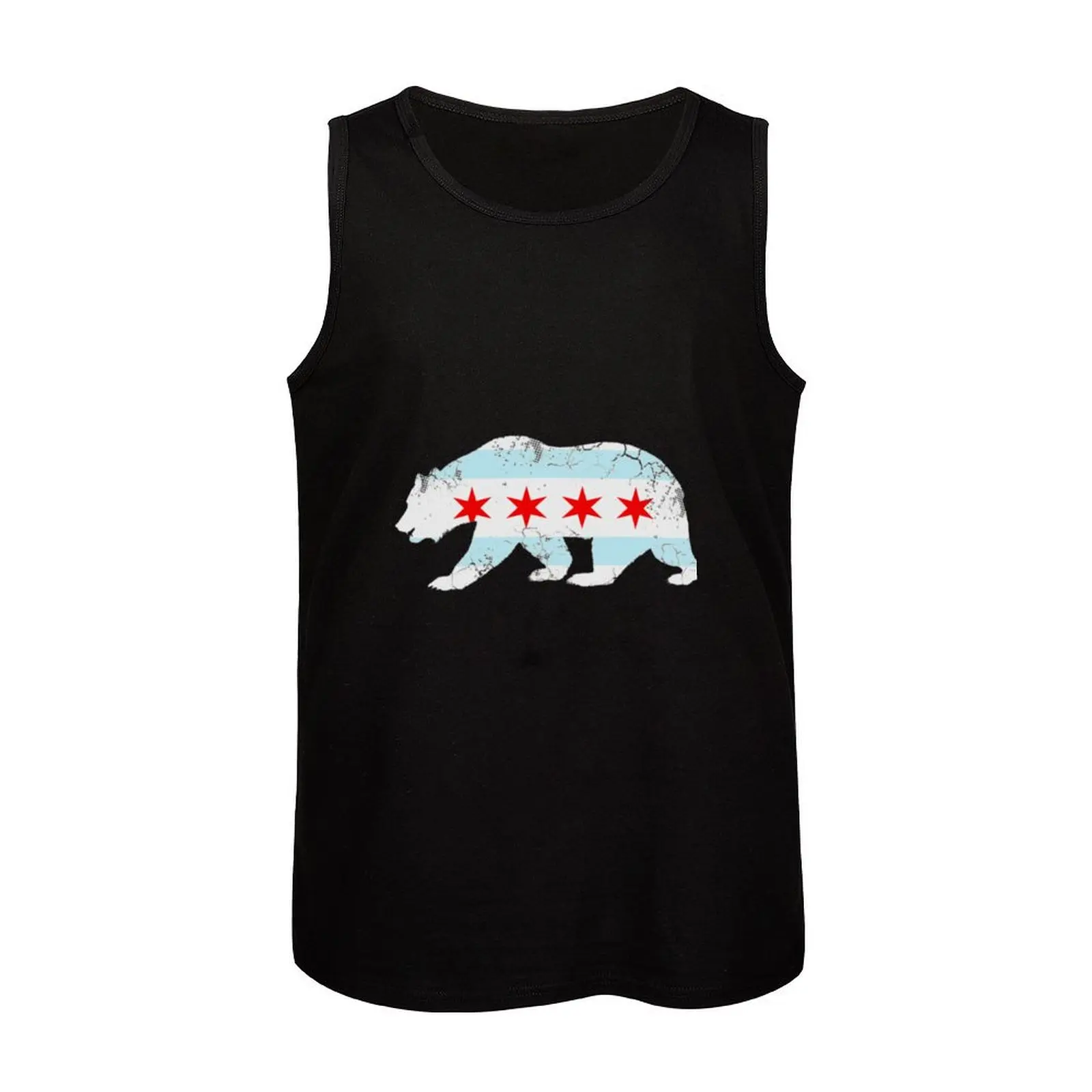 Хлопковые спортивные майки California Bear Chicago Flag
