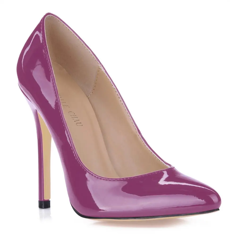 Женские туфли-лодочки из лакированной кожи с острым носком