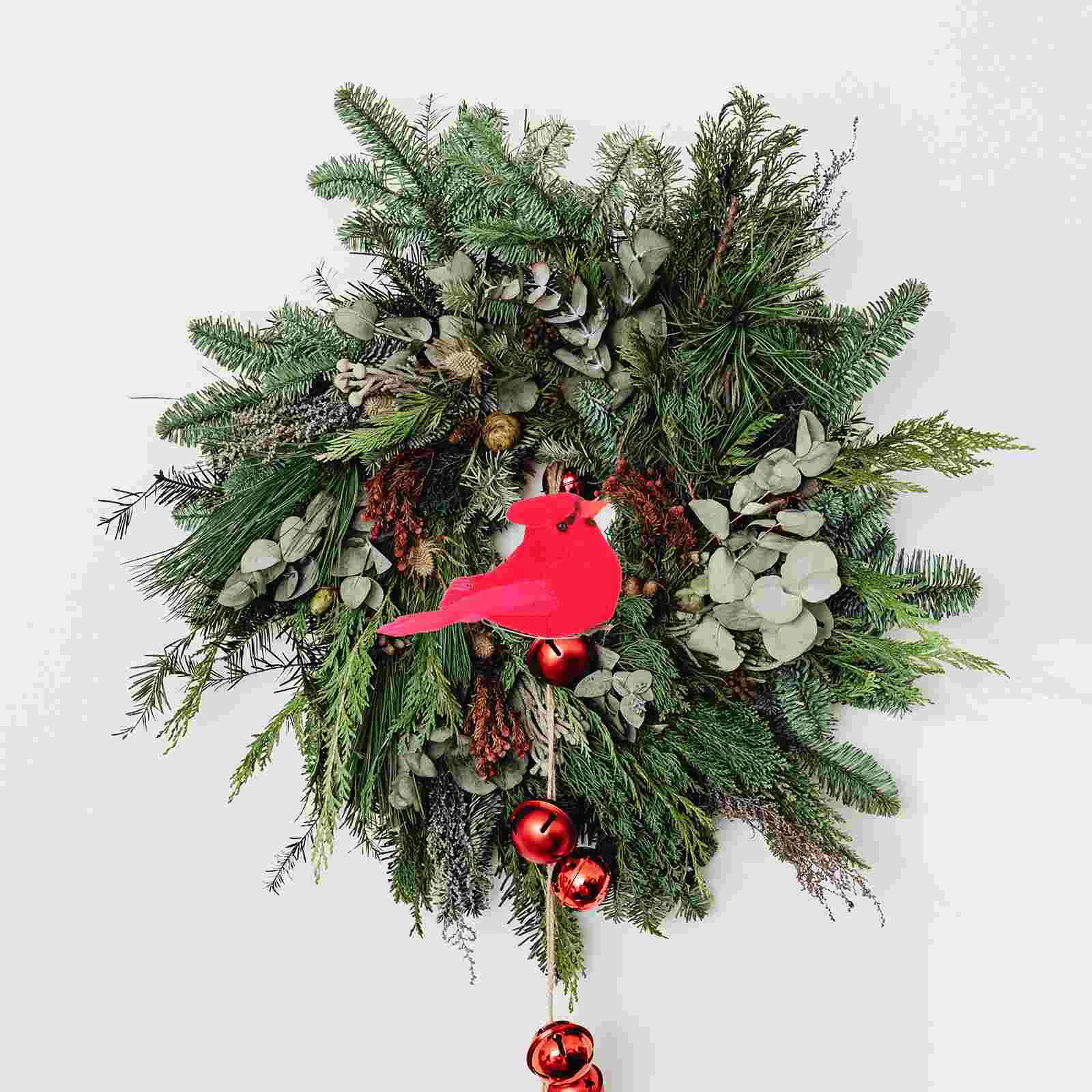 

Birds Christmas Cardinal Decor Ornament Bird Cardinals Tree Ornaments Mini Artificial Feathered Red Clip Fake Decorative Shelf