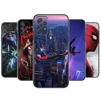 luxury spiderman phone case hull for samsung galaxy a70 a50 a51 a71 a52 a40 a30 a31 a90 a20e 5g a20s black shell art cell cove