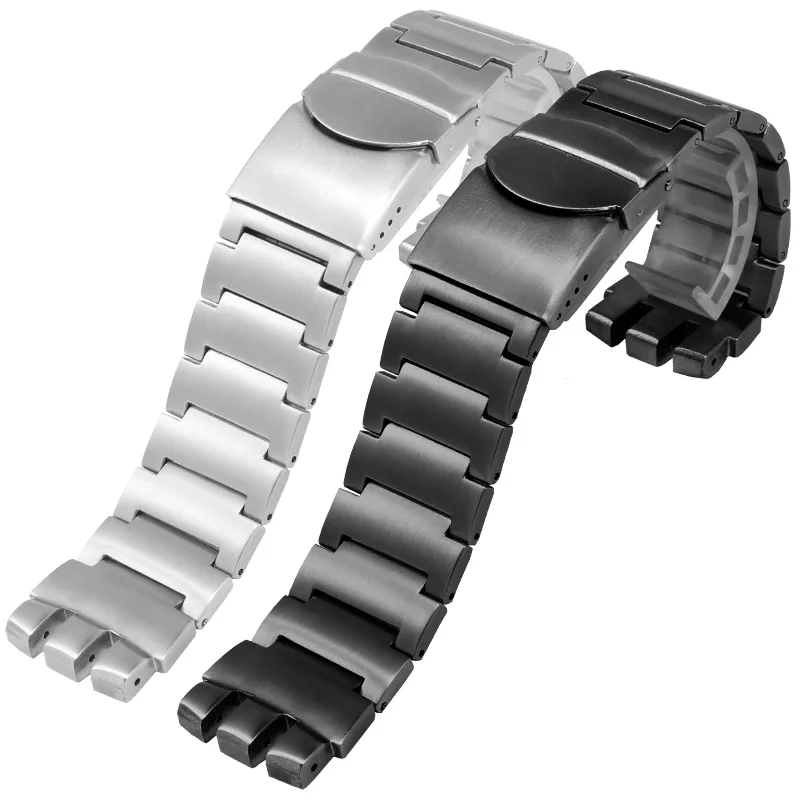 Replacement Watch Strap Male And Female Swatch17/19/23mm Stainless Steel Watchband With Toothed Interface