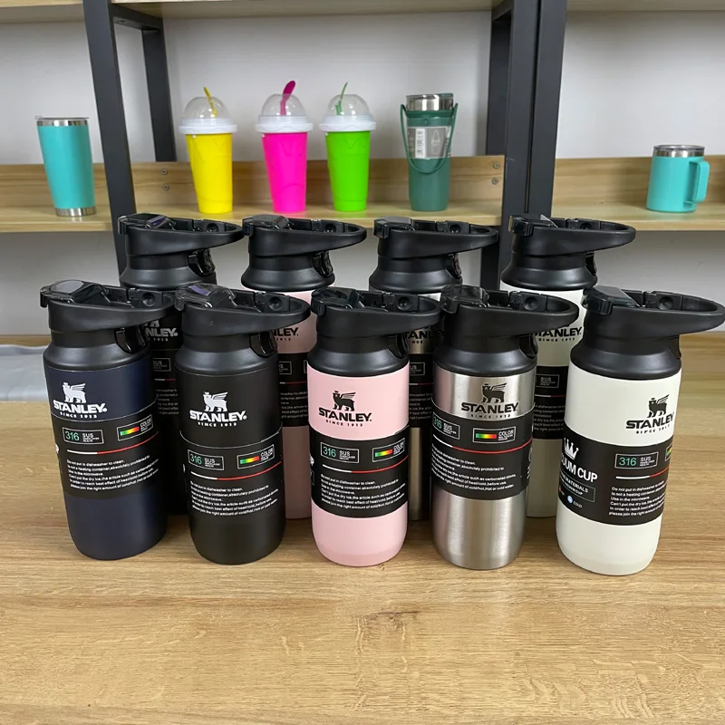 

Термобутылка для воды из нержавеющей стали, оригинальная емкость в виде Кубка Стэнли, фотовакуумный термостакан с двойной стенкой и изоляц...