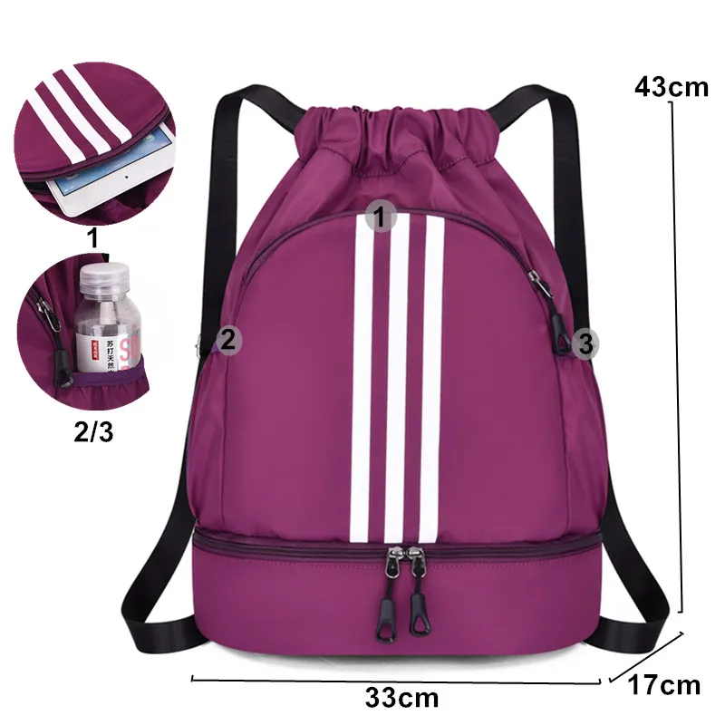 Sports Backpack Men's Shoe Pocket For Basketball Shoulder Rucksack Soccer Fitness Packing Weekend Travel Bolsas Women Gym Female