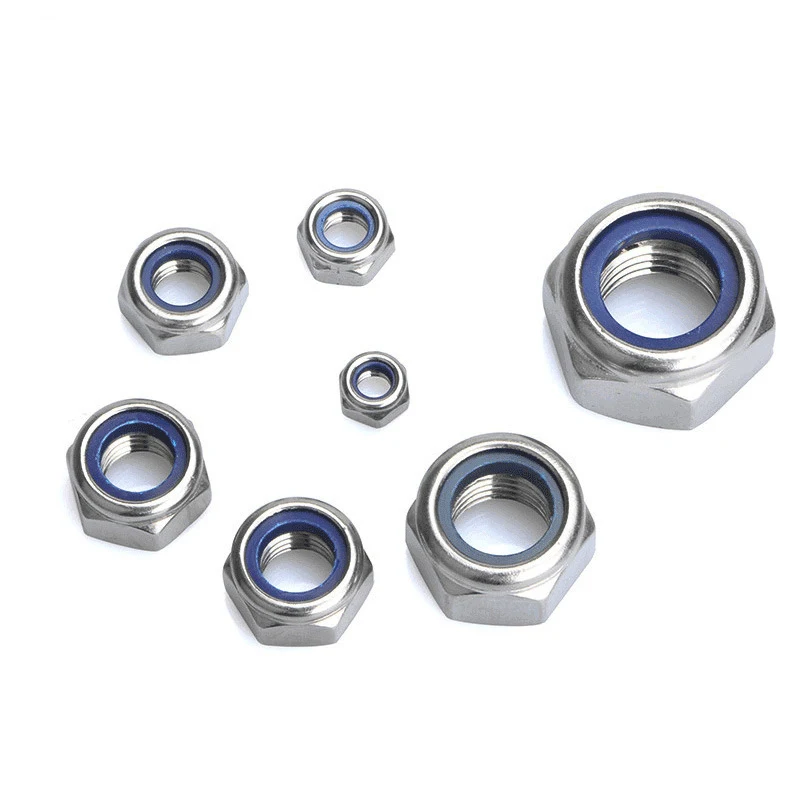 

170Pcs 7 Sizes 304 Stainless Steel Nylon Lock Nut Assortment Kit M3 M4 M5 M6 M8 M10 M12 Nylon Insert Locknut
