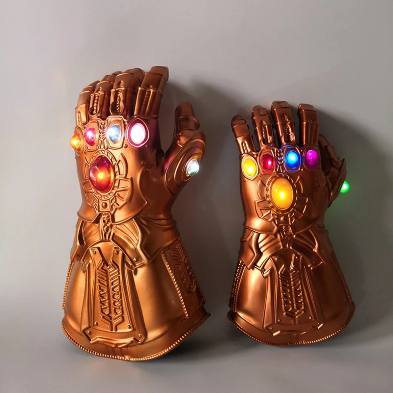 

Marvel Avengers Thnors Iron Man Pvc Infinity Glove Coslplay Model Light Gloves Action Figure Toys Children Birthday Gifts