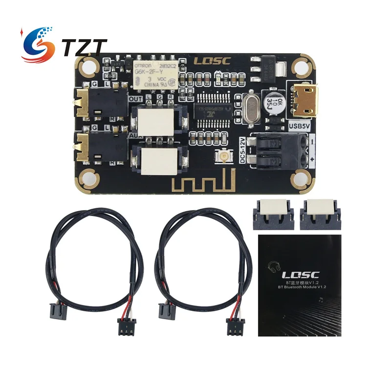 

TZT MP3 Bluetooth Decoder Board Bluetooth 4.2 BT4.2 Stereo Audio Receiver Module Support AUX Input Wide Voltage Antenna