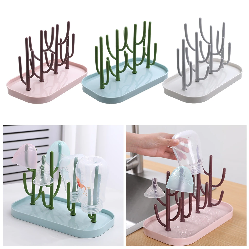 Baby Bottle Drying Rack Baby Bottle Holder Nipple Feeding Cup Holder Baby Bottle Cleaning Dryer Drainer