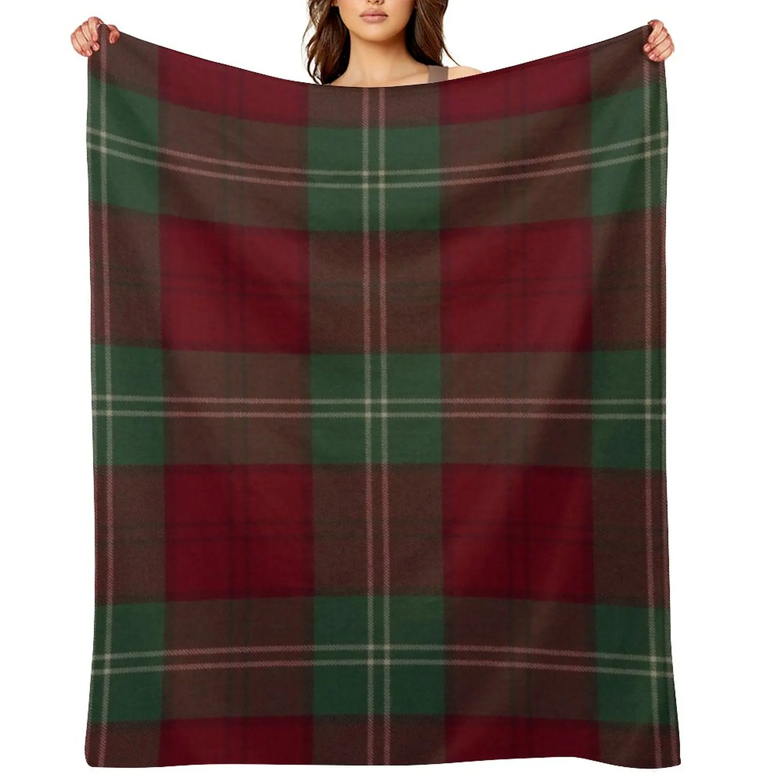 Фото Плед Lennox Scottish Tartan для диванов, фланелевый плед в клетку для дивана №1