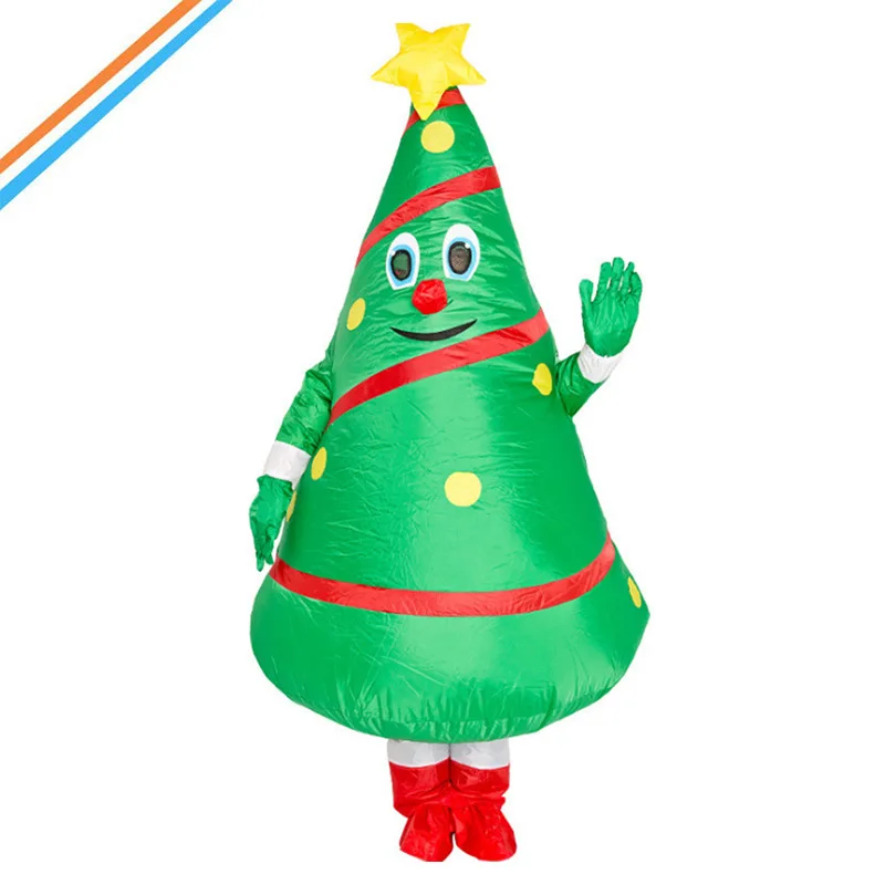 

Christmas Tree Inflated Garment Funny Adult Men Women Santa Claus Inflatable Clothes Fancy Dress Mascot Cosplay Costumes