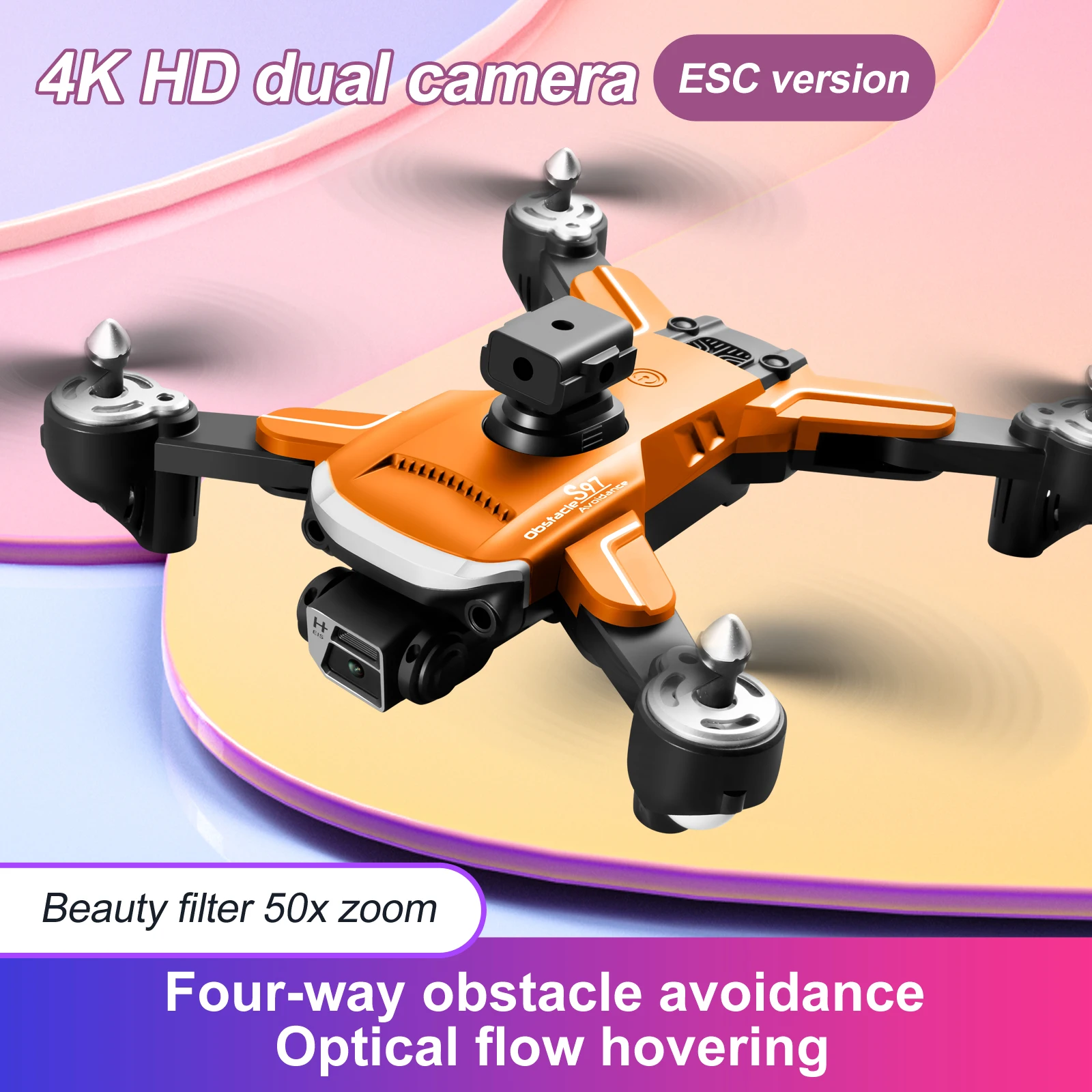 

2022 NEW S97 Drone 4k Profesional HD ESC Camera Fpv WiFi Drones With Obstacle Avoidance Rc Helicopter Quadcopter Toys