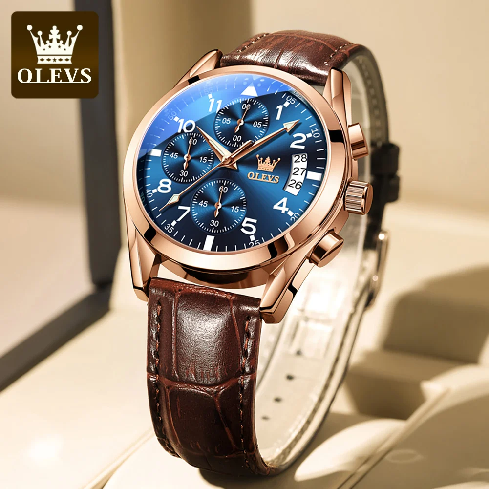 

Star endorses OLEVS multifunctional quartz chronograph men's watch with calendar