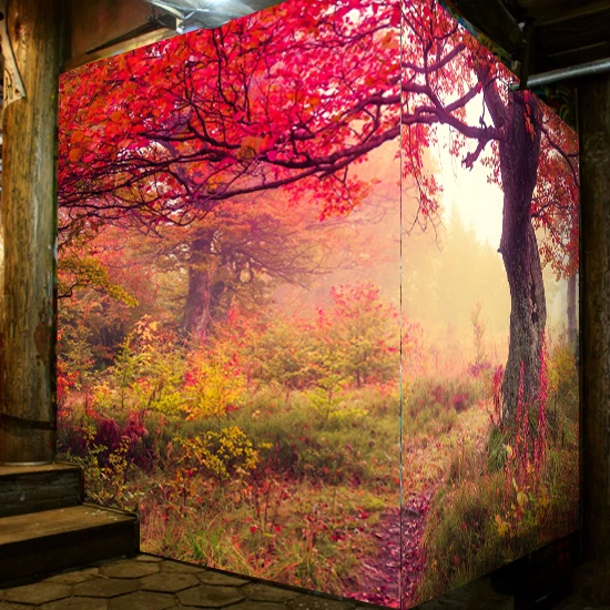 Объемная объемная стереоскопическая Большая фреска на заказ идиллический лес