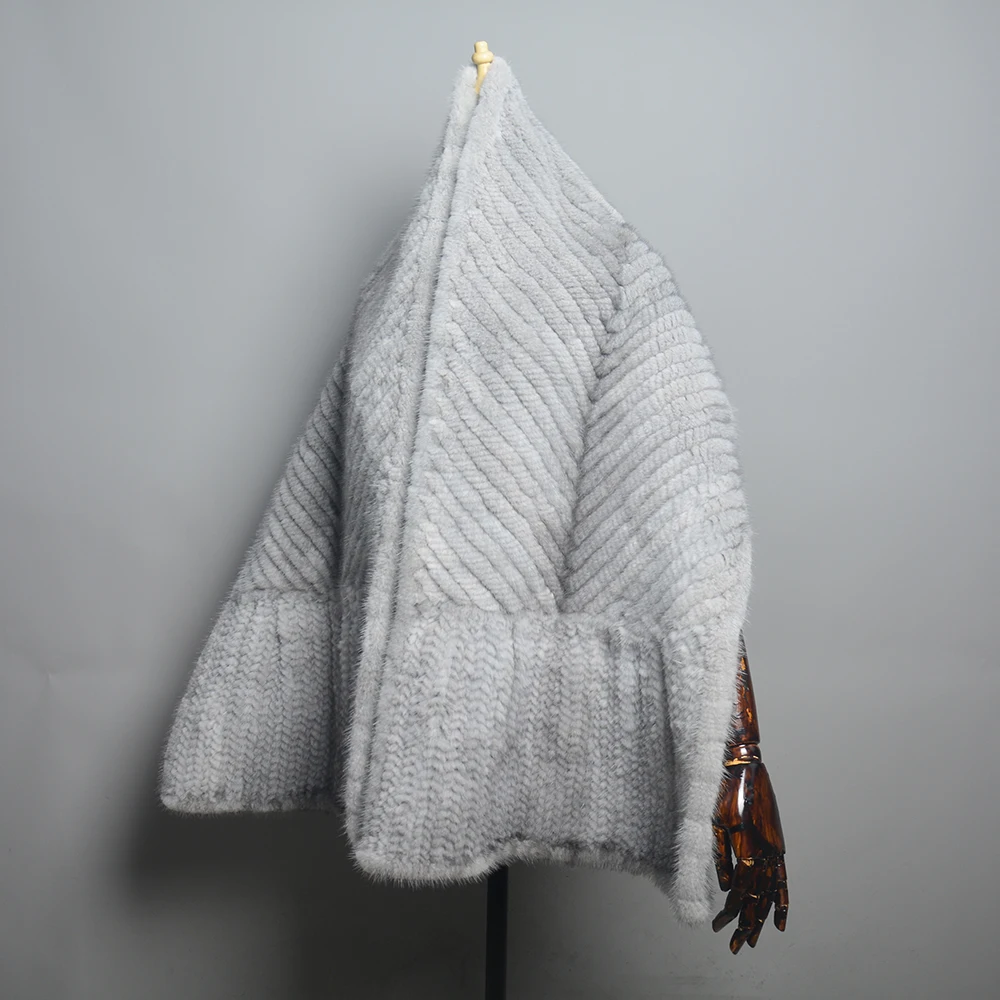 Новая роскошная женская шаль из натурального меха норки зимний шарф 100% настоящий