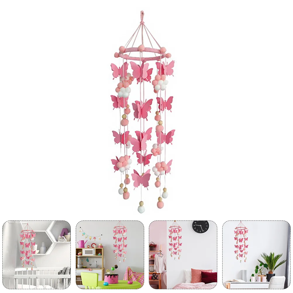 

Mobile Hanging Wall Pendant Baby Decor Felt Crib Decoration Nursery Bed Wind Ceiling Wooden Bassinet Chimes Photography Shower