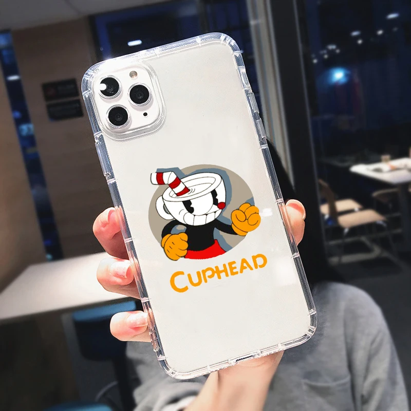 Симпатичный чехол Cuphead для телефона IPhone 14 11 12 13 Mini Pro XS MAX 8 7 Plus X SE2 XR Мягкий