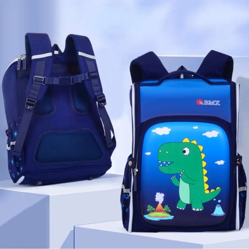 Children Cartoon Unicorn Astronaut Dinosaur Unicorn PU Backpacks New Girls Boys British Style Grade 1-6 Students Cute Schoolbags