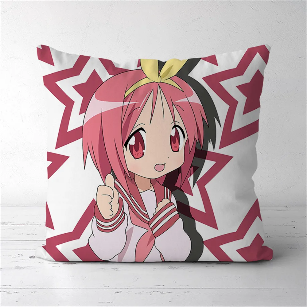 

Lucky Star Takara Miyuki Hiiragi Tsukasa Anime Two Sided Pillow Cushion Case Cover 291