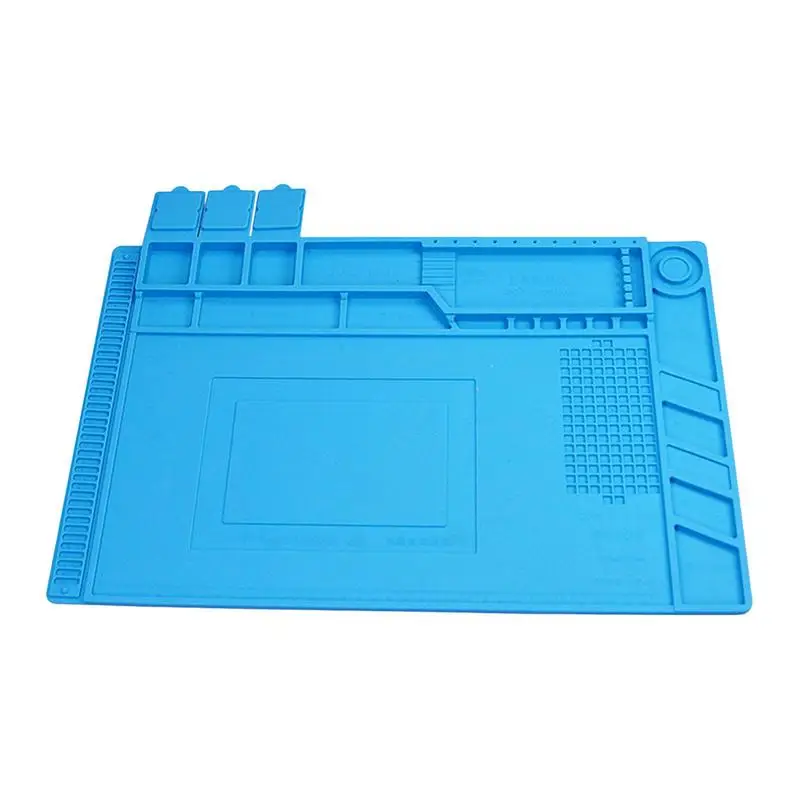 

Solder Mat Silicone Pad Repair Maintenance Pad Anti Static Electronic Work Mat 45*30CM Heat Resistant Work Mat With Scale Ruler