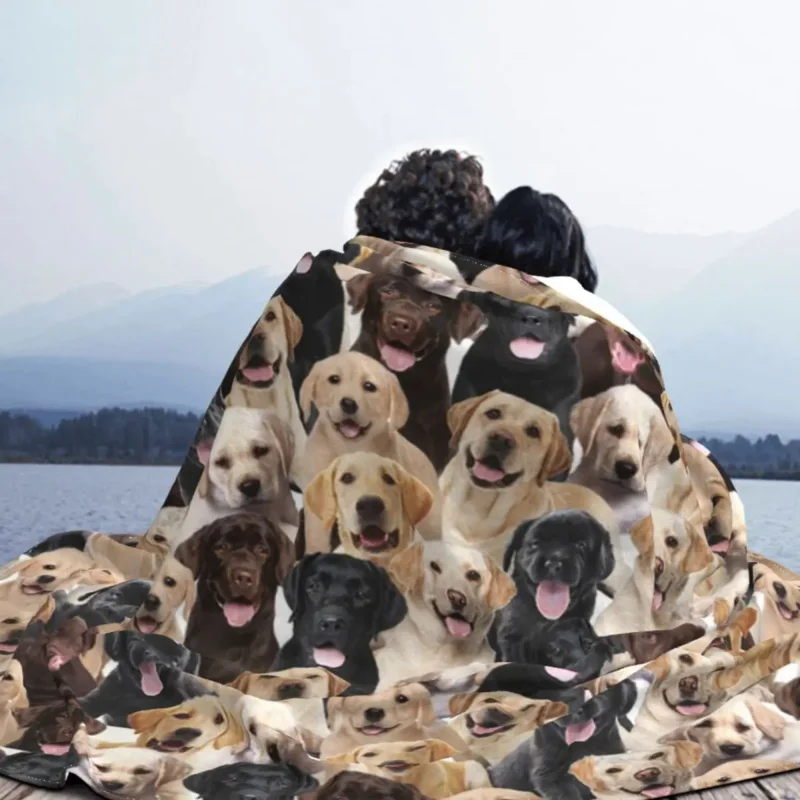 Милый лабрадор одеяло для милой собаки Фланелевое весенне-осеннее портативное