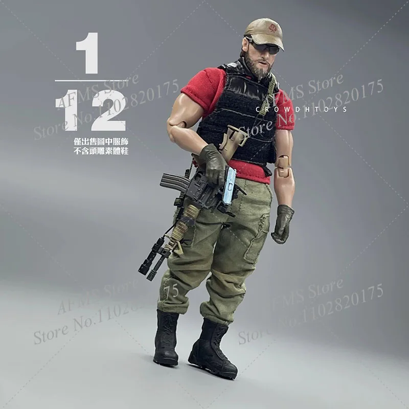 Фото Коллекционная фигурка CROWDHTOYS в масштабе 1/12, черный тактический жилет, доспехи, боевая армейская грудь, висит, подходит для 6-дюймовой экшн-фигурки солдата №2