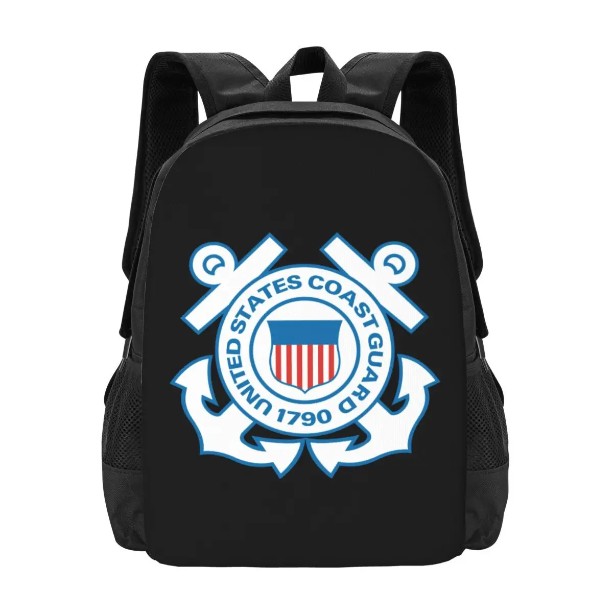 

United States Coast Guard Simple Stylish Student Schoolbag Waterproof Large Capacity Casual Backpack Travel Laptop Rucksack