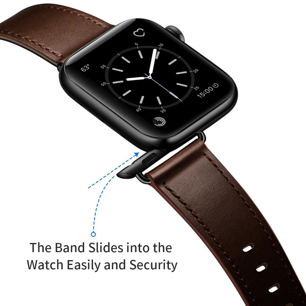 Кожаный ремешок премиум-класса для Apple Watch Ultra 3 49 мм, 11, 10, 42 мм, 46 мм, 9, 8, 7, 45 мм, 41 мм, браслет для iWatch 6, 5, SE3, 44 мм, 40 мм, Correa (art.: 3920da66b1416) - 3920da66b1416