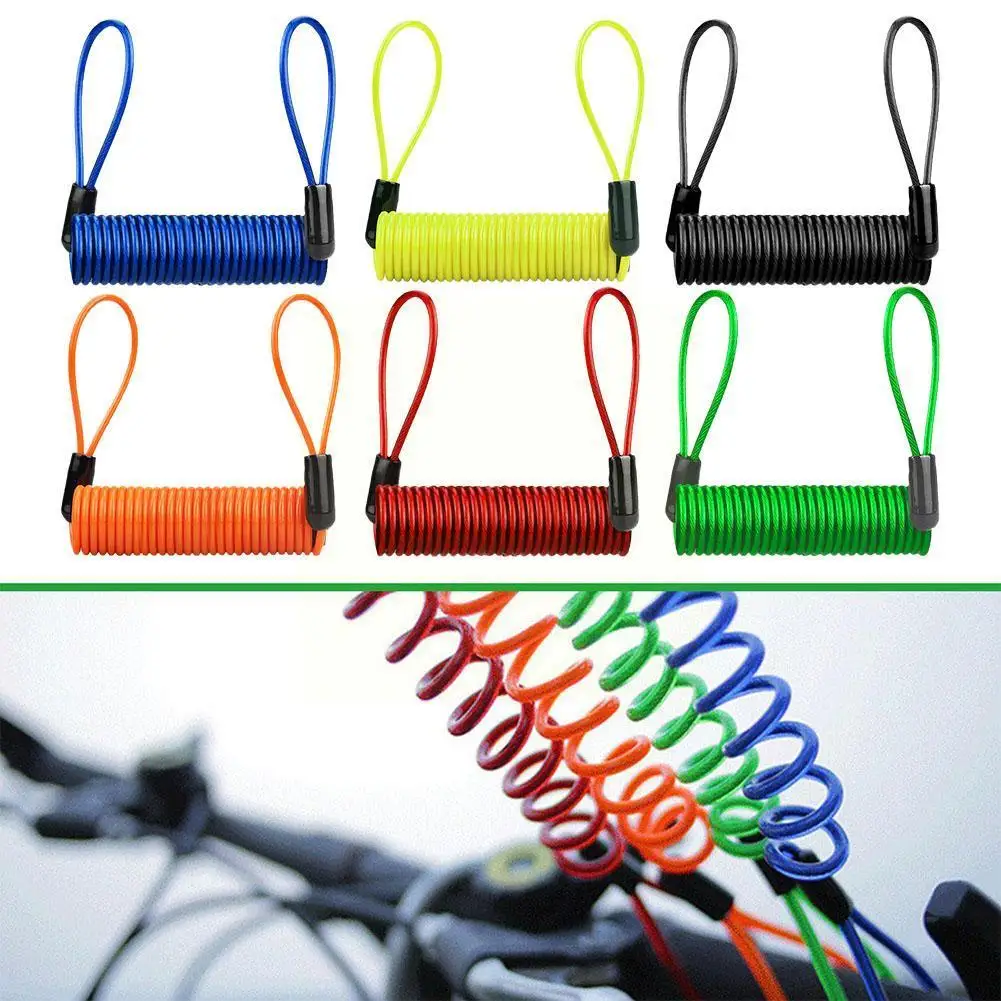 

6pcs 120cm Motorcycle Alarm Disc Lock Security Anti Motor Thief Bicycle Reminder Lock Alarm Disc Lock Security Motorbike Ca F8j6