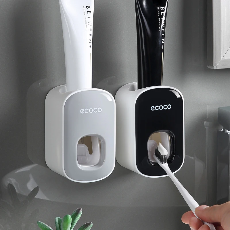 

Creative Automatic Toothpaste Squeezer Bathroom Nail Free Wall Hanging Double Squeeze Lazy Automatic Toothpaste Squeezer