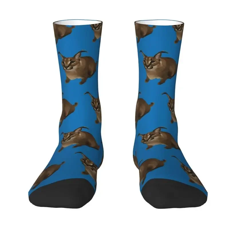 

Big Floppa Sits Dress Socks for Men Women Warm Funny Novelty Cat Crew Socks