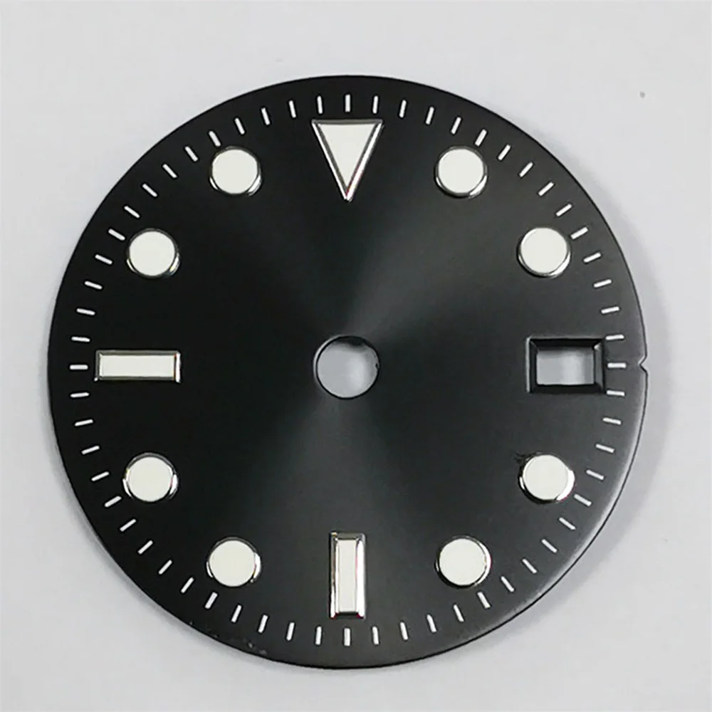 New Arrival NH34 No Logo Dial 29mm Watch Dial Green Luminous Watch Dial Suitable for Nh34 Movement