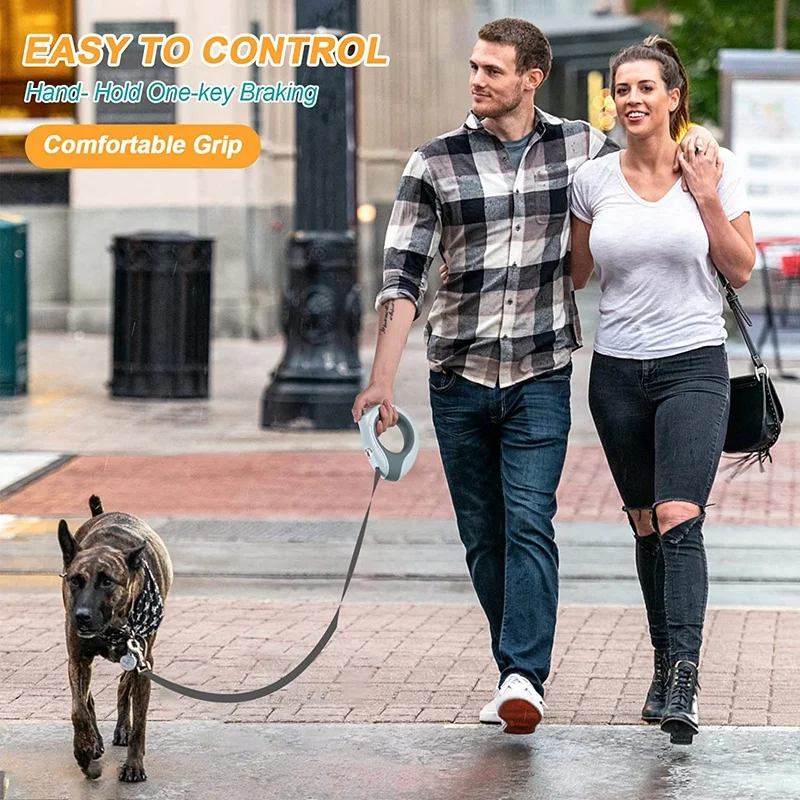 Выдвижной поводок для собак с яркой светодиодной подсветкой громкой связи / 360 °