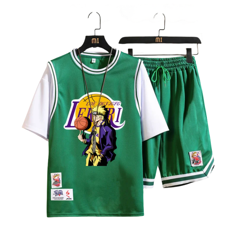 Naruto anime peripheral Naruto Seventh Naruto Hokage basketball uniform summer quick-drying short-sleeved youth jersey suit gift