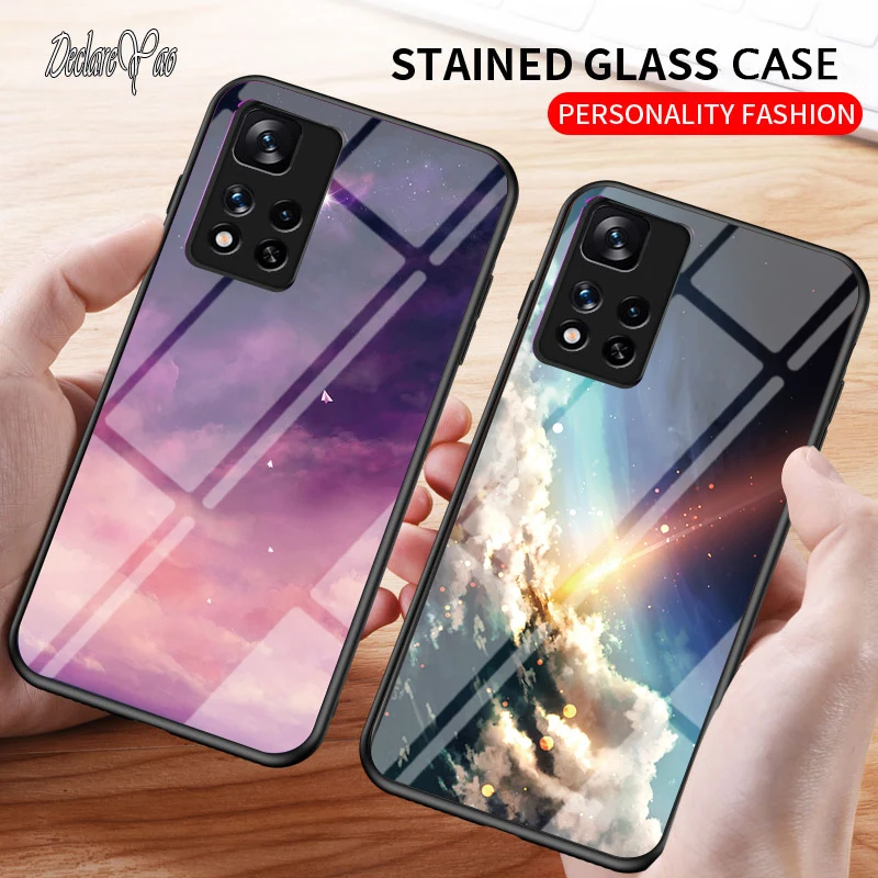 

Note 5A 8T 9S 9T Glass Cover Hard Mirror Case For Xiaomi Redmi Note 5 6 7 8 Pro Case Cover Glass Phone Cases Redmi Note 9Pro Max