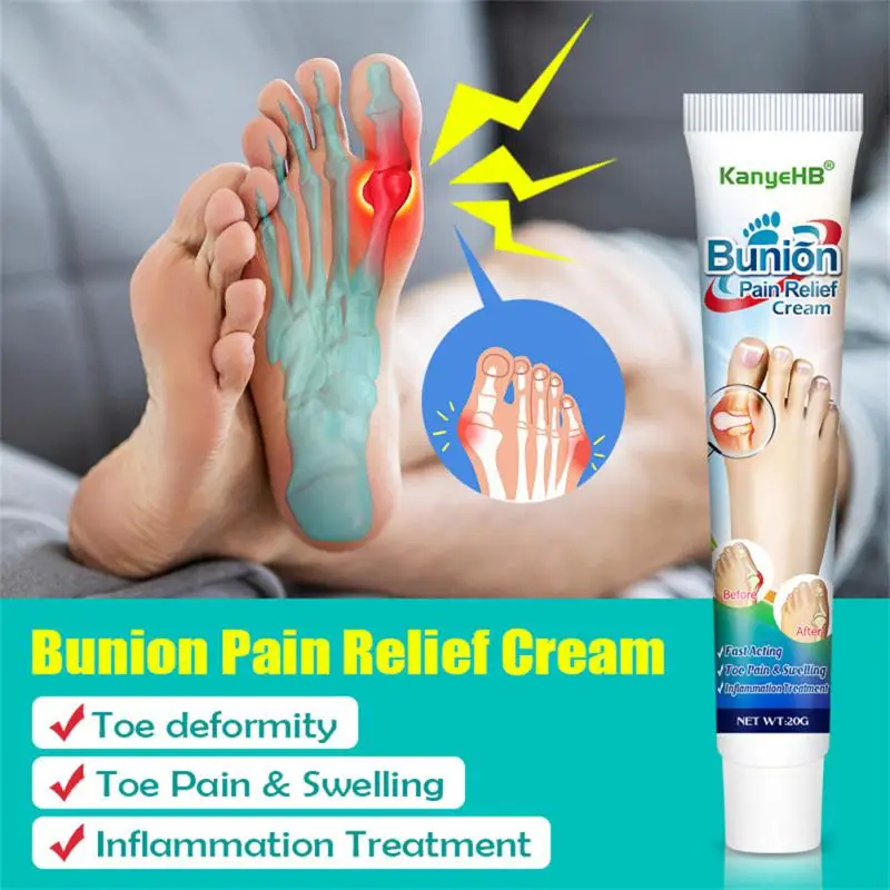 

20g Bunion Gout Pain Relief Ointment Toe Joint Valgus Corrector Cream Hallux Knee Lumbar Arthritis Treatments Care Cream
