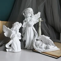 resin angel model fairy figurines home decoration accessories for living room europe style figurines souvenirs christmas gifts