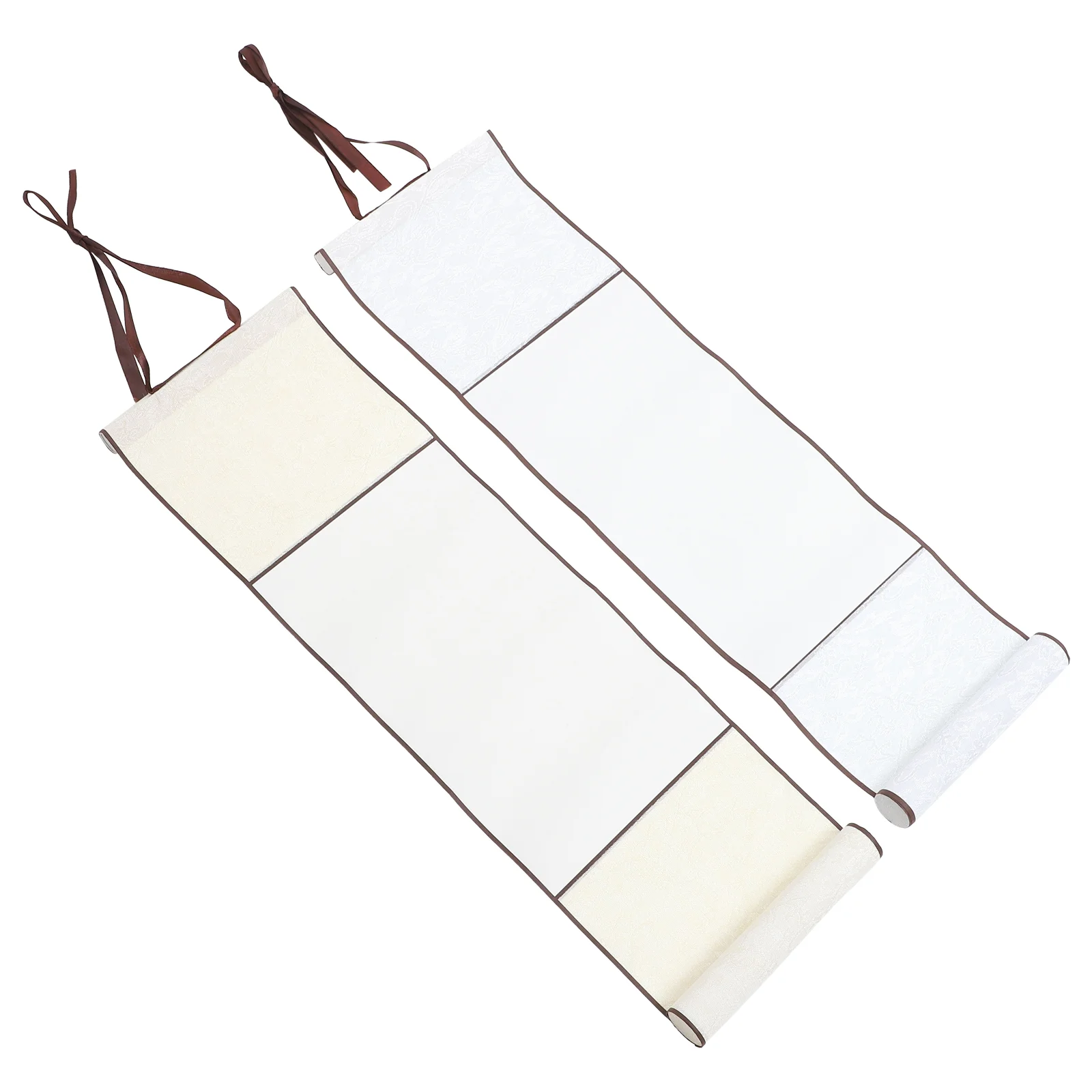 

2 Pcs Chinese Painting Paper Blank Scroll Calligraphy Practicing Supply Household