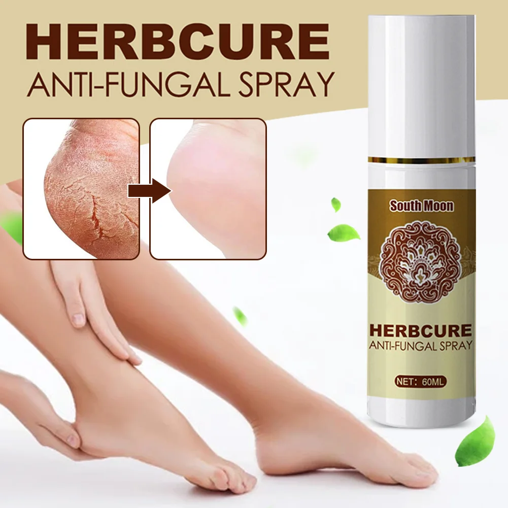 

60ml Foot Deodorant Spray Herbal Fungus Foot Treatment Itch Peeling Calluses Cracked Repair Anti Fungal Spray Foot Care Spray