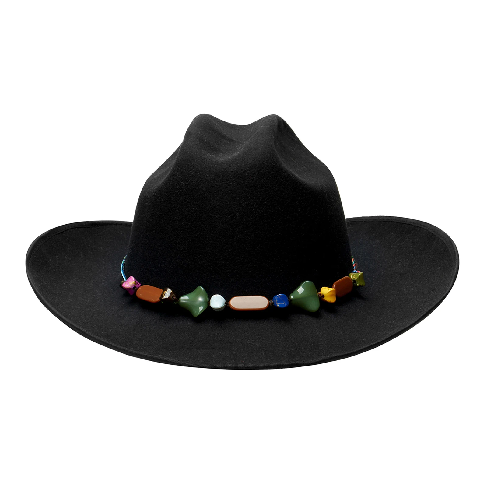 

Unisex Vintage Western Cowboy Hat with Wide Brim and Flat Top for Outdoor Activities - Stylish Cowgirl Trilby Hat for Men and