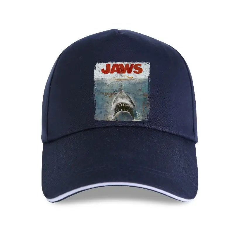 

Fashion New Cap Hat JAWS DISTRESSED SPIELBERG RETRO MOVIE POSTER Baseball Cap - HUGE PRINT! (S -3XL)