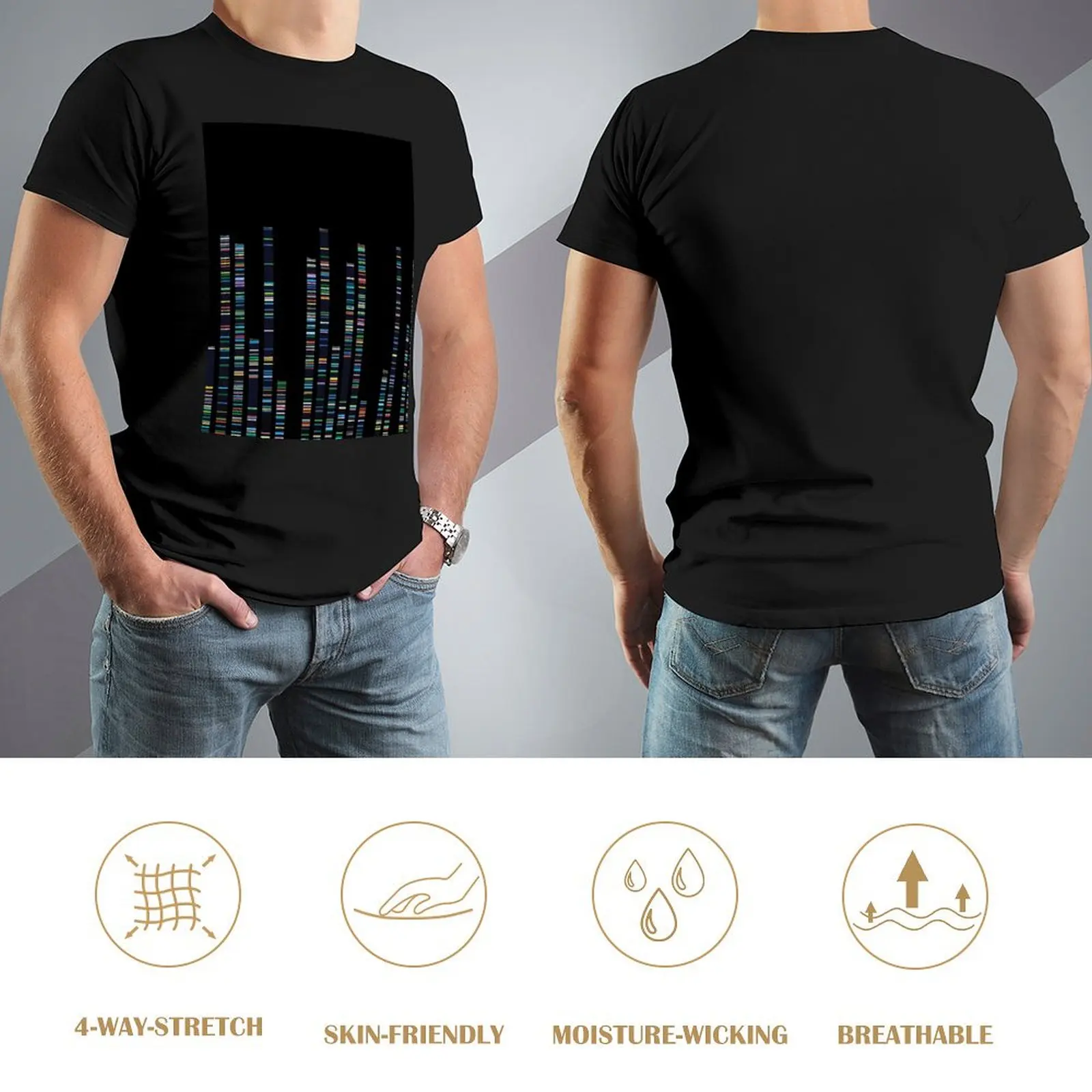 Последовательность DNA Genome-футболка Science &amp Evolution рубашка на заказ мужские высокие