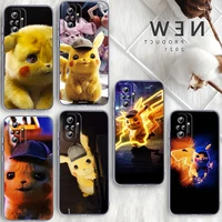 cute love pikachu pokemon for xiaomi poco x3 redmi note 11s 11 11t 10 10s 9 9t 9s 8 8t pro 5g 7 5 4x transparent phone case
