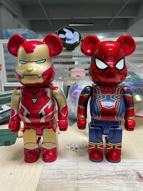 

Disney Marvel Spider-Man Iron Man BE@RBRICK 400% 28cm Anime Action Figures Bearbrick PVC Room Decor Christmas Gift Kids Man Gift