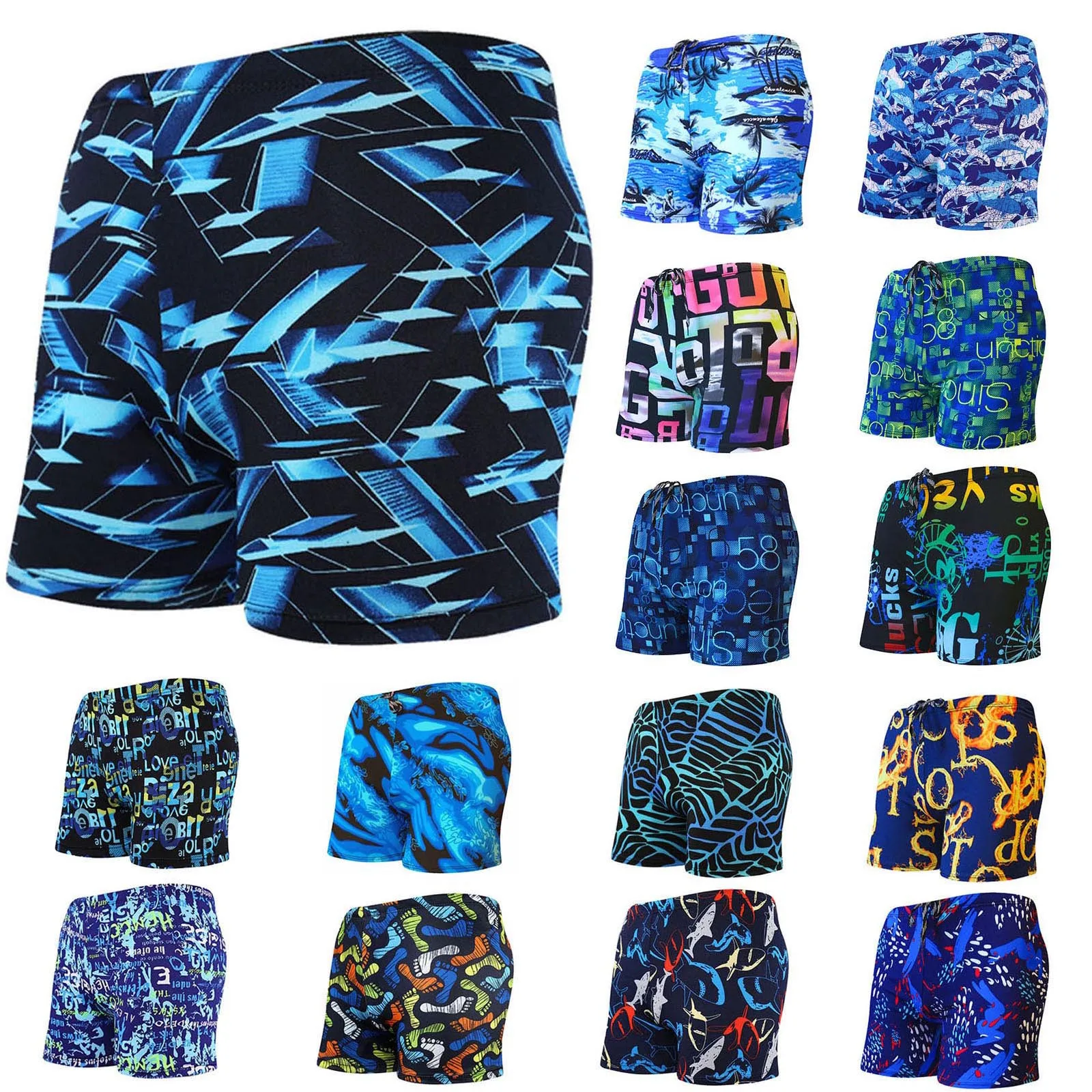 

Мужские плавательные Шорты, боксеры, пляжные Шорты для плавания с принтом, пляжная одежда для мужчин, Мужские Шорты, Мужские Шорты