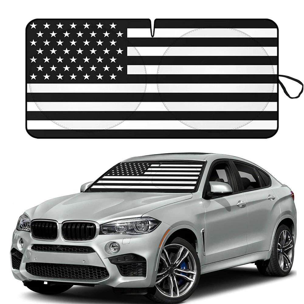 

Car Sun Visor Windshield Sunshade Cover Protection Front Window Driver Sunscreen Parasol USA Flag For Mercedes Benz Audi BMW VW