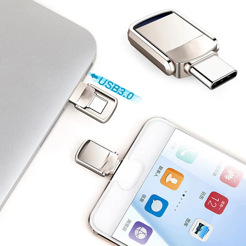 

USB-флеш-накопитель 3.0 2 ТБ двойной USB-накопитель, флешка OTG type карта памяти, Флеш накопитель