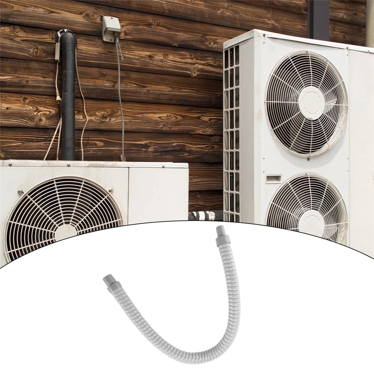 1 шт. пластиковый шланг для сливной воды длиной 60 см кондиционера серого цвета