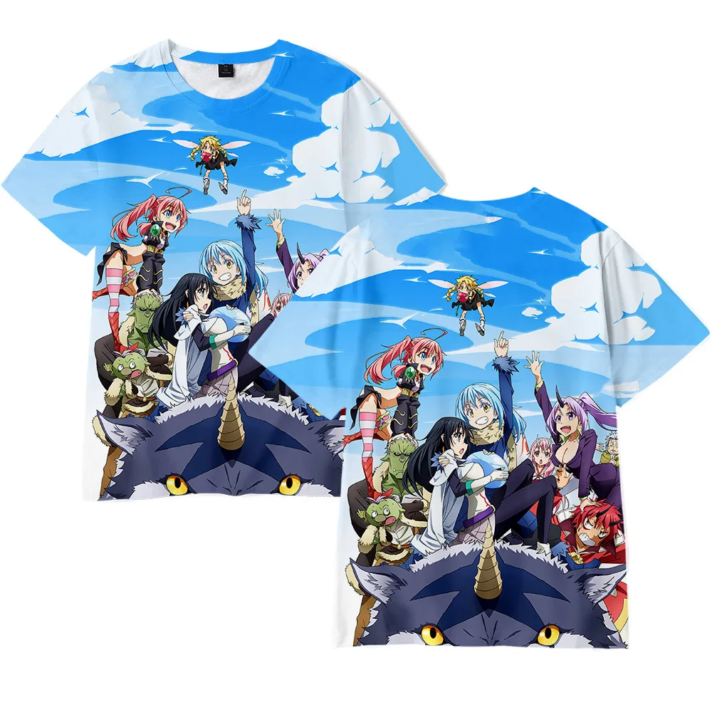 

2022 That time I turned into slime 3D digital print loose short-sleeved men's and women's T-shirts