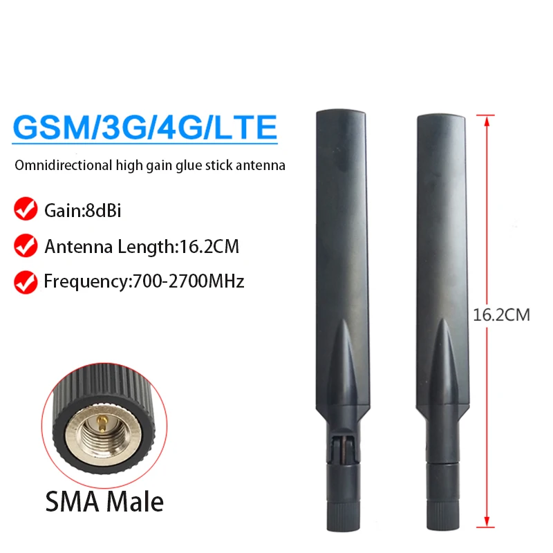 

700-2700 МГц LTE 4G 3G 2G GSM всенаправленная с высоким коэффициентом усиления 8dbi клеевая антенна SMA Штекерный разъем весло Wi-Fi роутер антенна