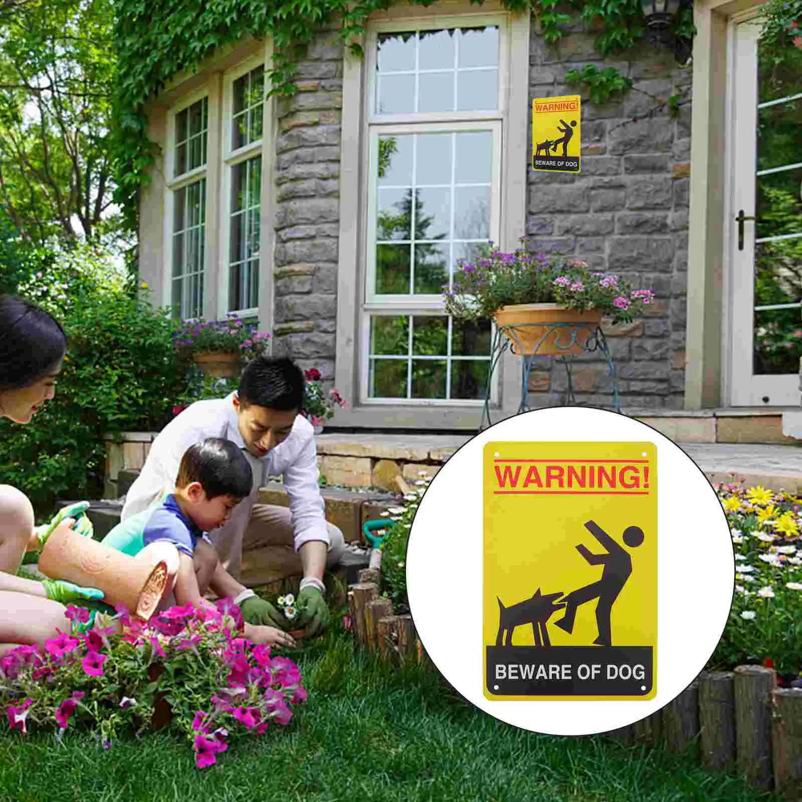 

2Pcs Beware of Dog Signs Indoor Fine Outdoor Caution Dogs Signs Warning Signs Pendant Ornament