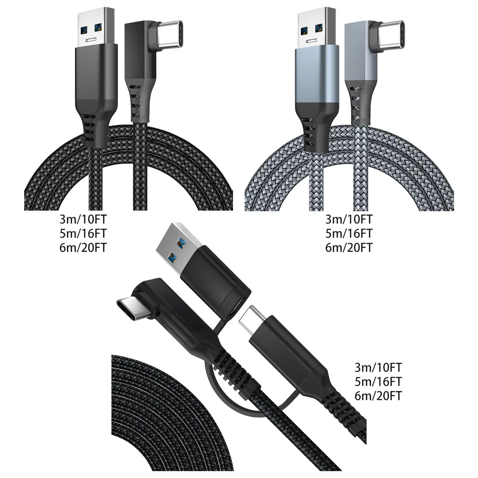 Кабель связи 5 Гбит/с Высокоскоростная передача данных от USB A до C для гарнитуры